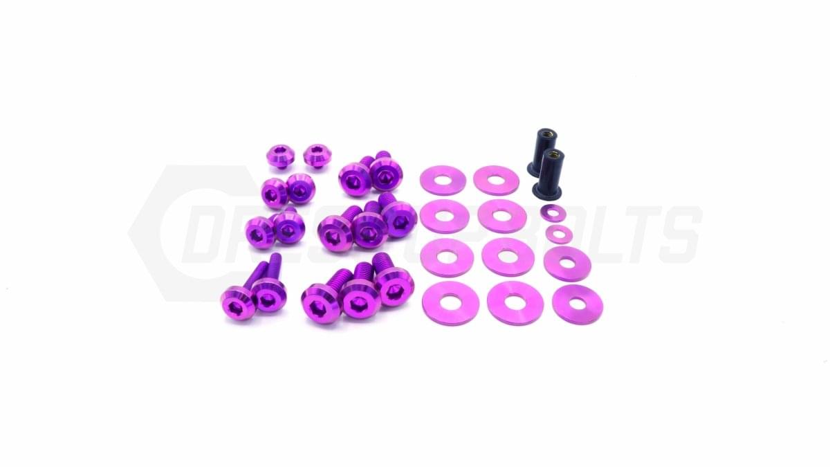 Dress Up Bolts Titanium Hardware Hood Kit - BMW E9X 335i (2007-2013).