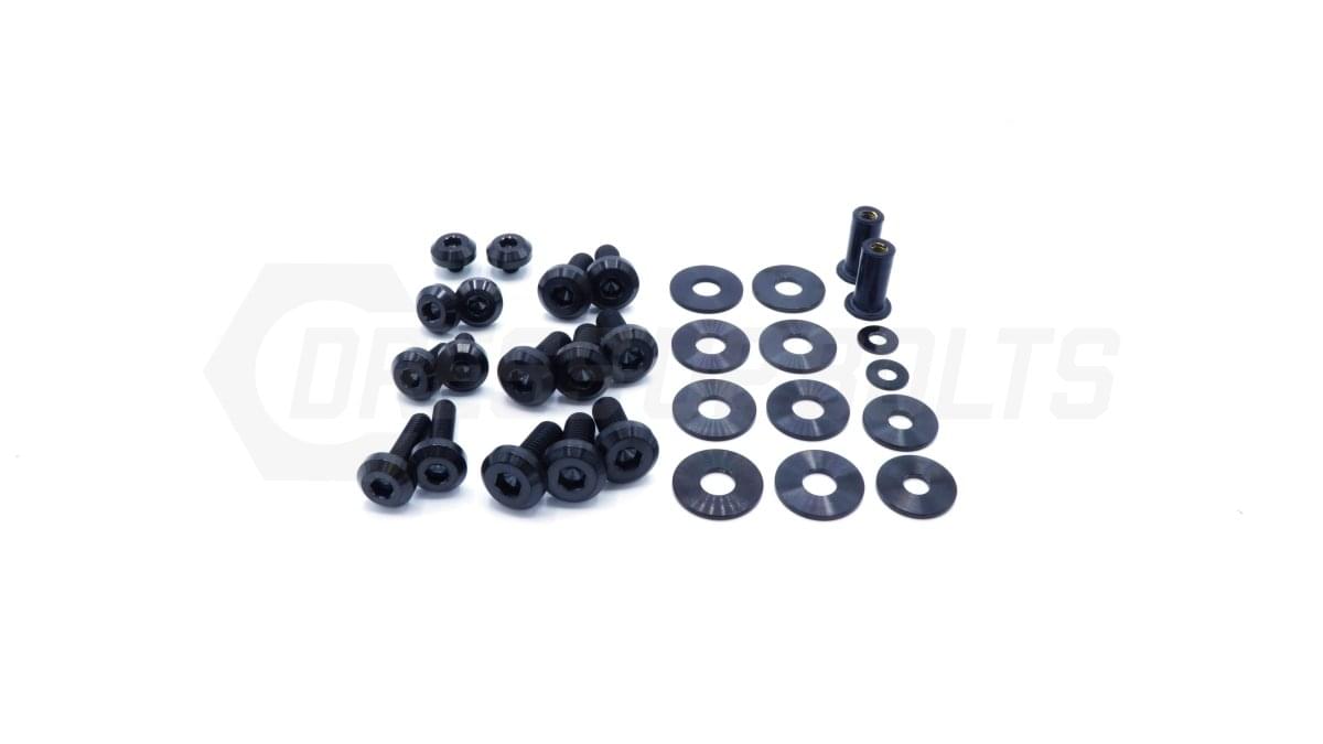 Dress Up Bolts Titanium Hardware Hood Kit - BMW E9X 335i (2007-2013).