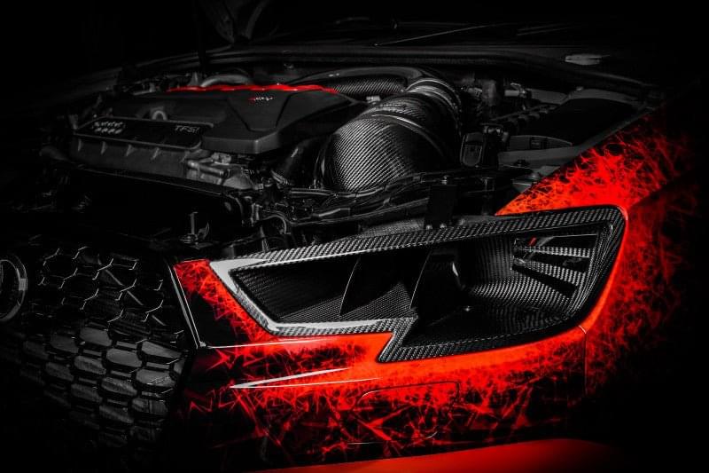 Eventuri Audi RS3 Carbon Headlamp Race Ducts for Stage 3 Intake.