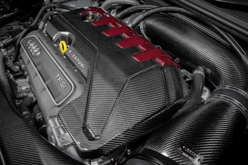 Eventuri Audi RS3 Gen 2 / TTRS 8S Black and Red Engine Cover.