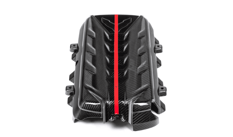 Eventuri Chevrolet C8 Corvette Black Carbon Engine Cover.