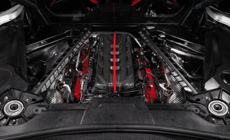 Eventuri Chevrolet C8 Corvette Black Carbon Engine Cover.