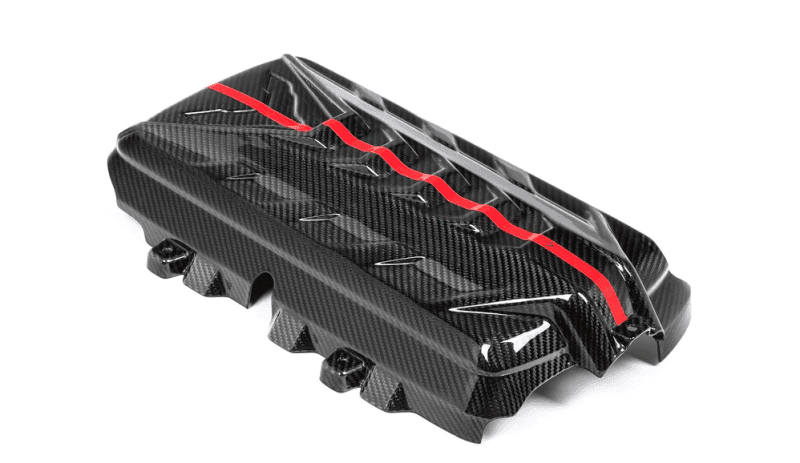 Eventuri Chevrolet C8 Corvette Black Carbon Engine Cover.