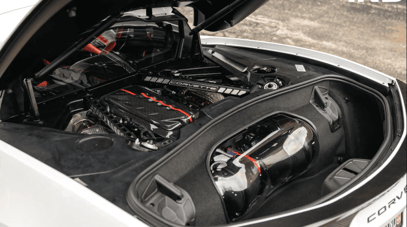 Eventuri Chevrolet C8 Corvette Coupe Black Carbon Intake System.