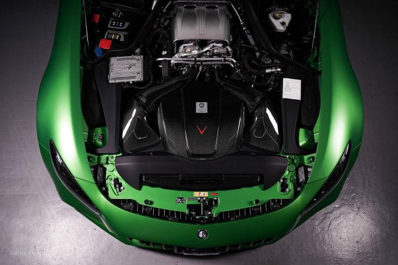 Eventuri Mercedes C190 R190 AMG GT 2DR GT / GTS / GTR Black Carbon Intake + Engine Cover - Gloss.