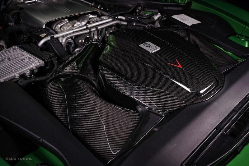 Eventuri Mercedes C190 R190 AMG GT 2DR GT / GTS / GTR Black Carbon Intake + Engine Cover - Gloss.