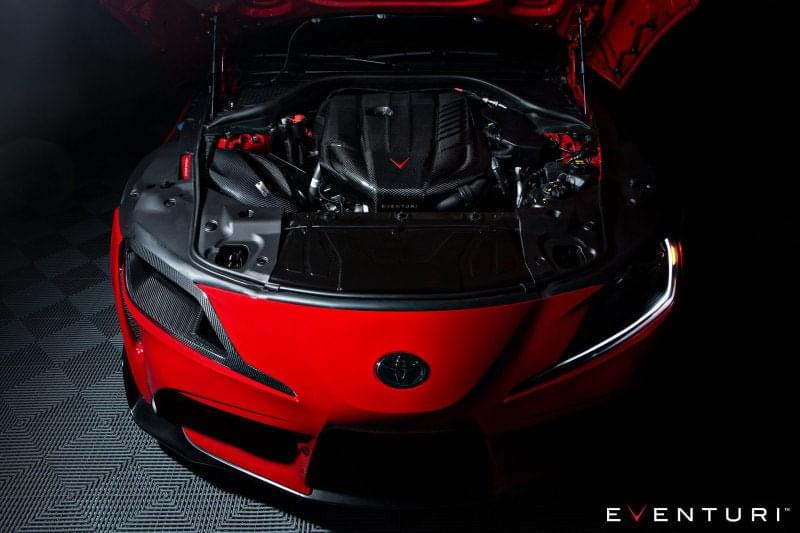 Eventuri Toyota A90 Supra Black Carbon Headlamp Race Duct.