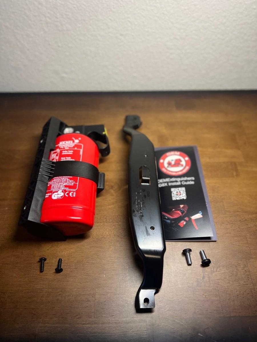 F90 M5 and X5M OEM Fire Extinguisher Kit.
