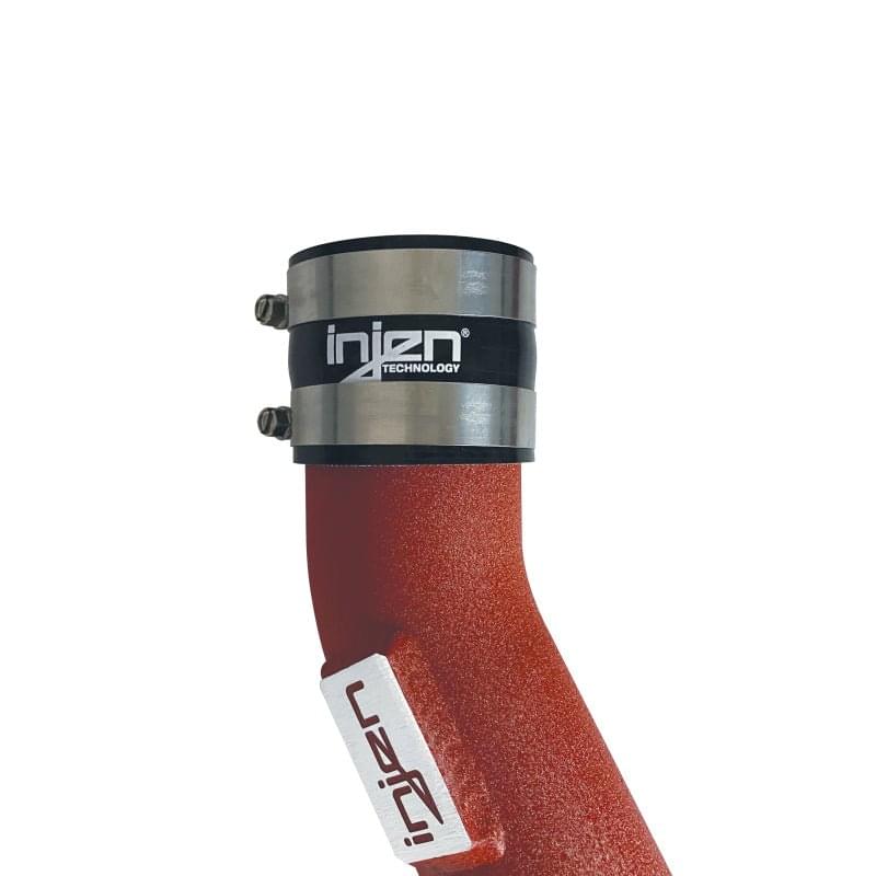 Injen 15-16 BMW M3(F80)/M4 (F82/83) 3.0L L6 Twin Turbo 2PC Aluminum Int. Charge Pipe - Wrinkle Red.