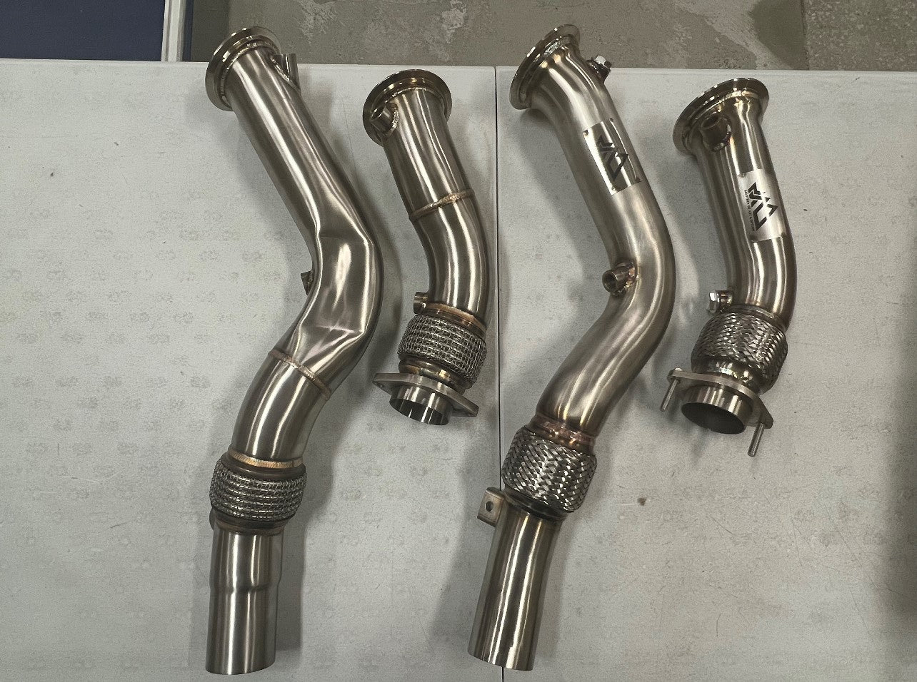 MAD BMW S55 3.5" Fat Boy Downpipes M2C M3 M4 W/ Flex Section - COLORADO N5X