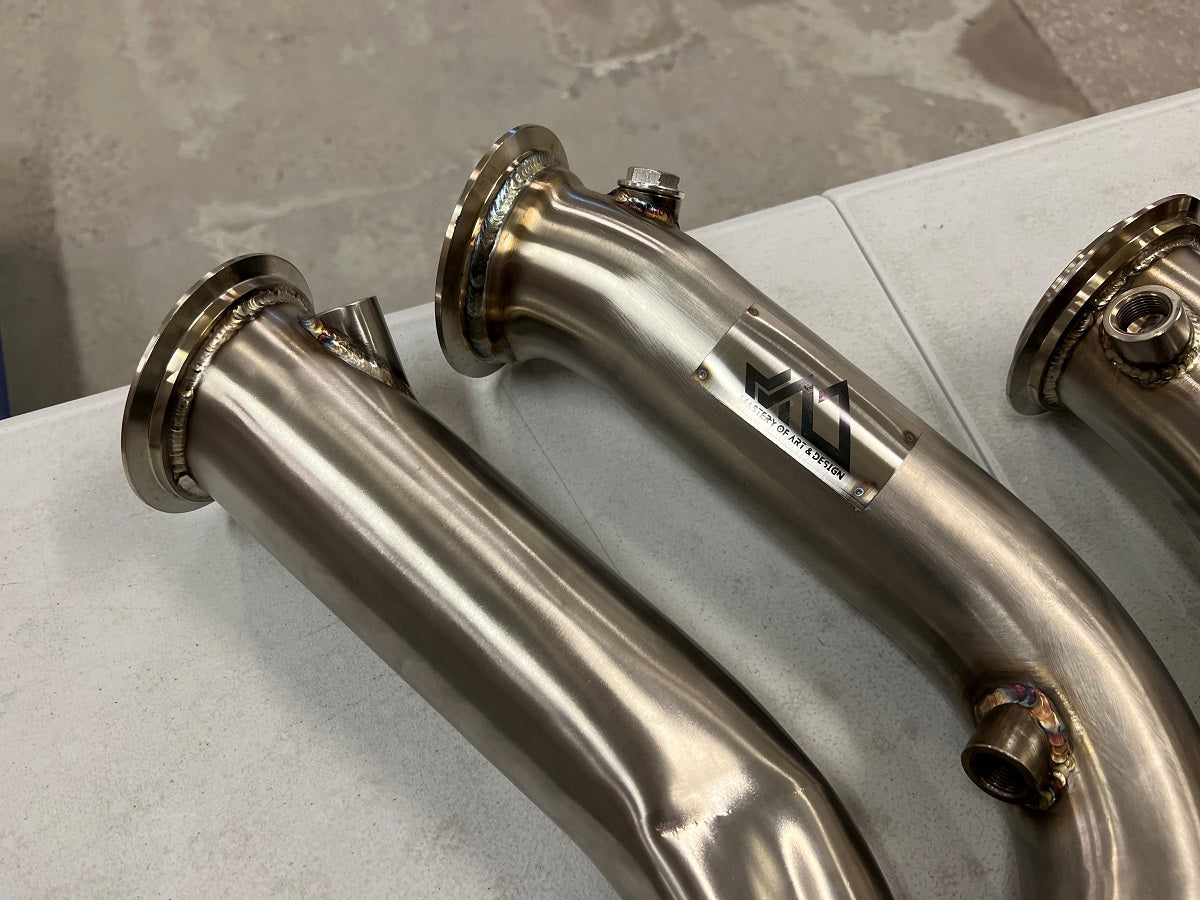 MAD BMW S55 3.5" Fat Boy Downpipes M2C M3 M4 W/ Flex Section - COLORADO N5X