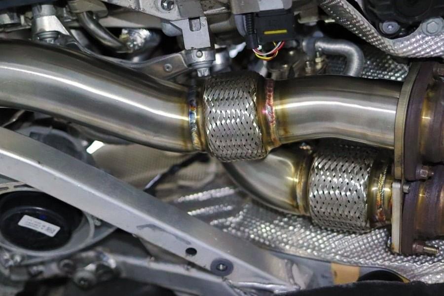 MAD BMW S55 Downpipes M2C M3 M4 W/ Flex Section.