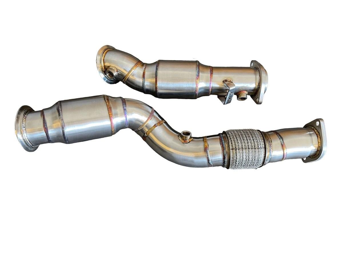 MAD BMW S58 Catted Downpipes M2 M3 M4 G87 G80 G82 G83 W/ Flex Section.