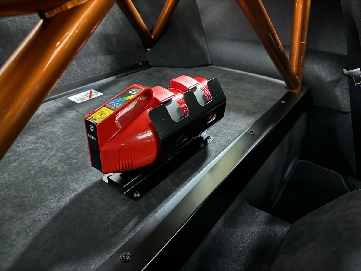 OEM BMW M4 GTS Fire Extinguisher Kit.